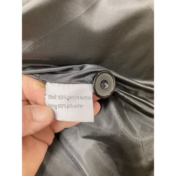 Vintage Cellini Leather Jacket Women’s Size Small Black Long Sleeve Button Up - Picture 4 of 11